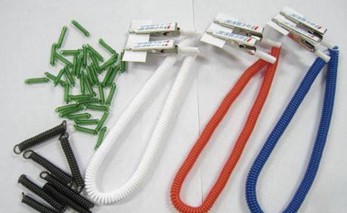 High quality China factory direct coil plastic dental patient clips chains napkin holders