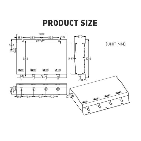 Интеллектуальная зарядка батареи для гольф-коляски водонепроницаемая 90V~260VAC