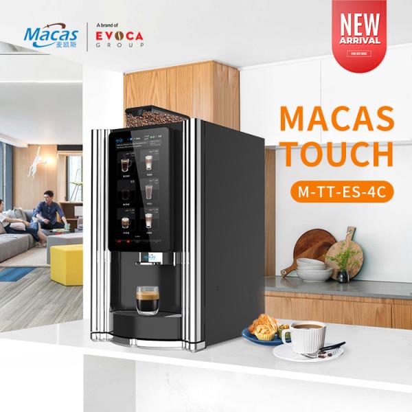 Máquina expendedora de café comercial 220V 2000W con pantalla táctil de 15.6 pulgadas
