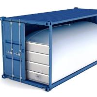Materiales compuestos de polímero Flexibag Contenedor Tejido de malla recubierto para almacenamiento de contenedores de líquidos