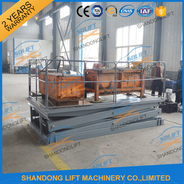 CE 3T 4.5M Stationary Hydraulic Scissor Lift Table Scissor Lift Platform for Cargo Material