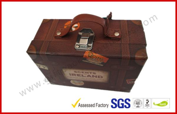 Chocolate Color Square Apparel Gift Boxes 2mm Grey Board with Lock