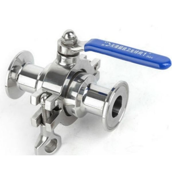 Latest Hot Sale 304/316 Stainless Steel Clamped Ball Valve Sanitary 3-Piece Tri-Clamp Hygienic Ball Valve