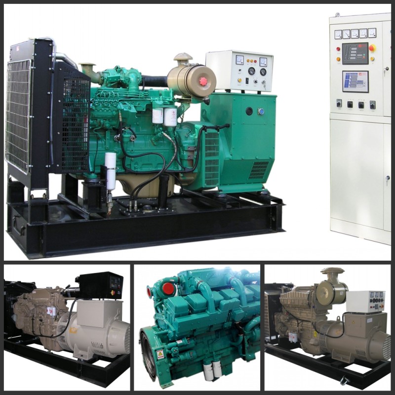 23Kva ~ 1500Kva Open Type Cummins Diesel Generator 24V 100Ah Battery Capacity,