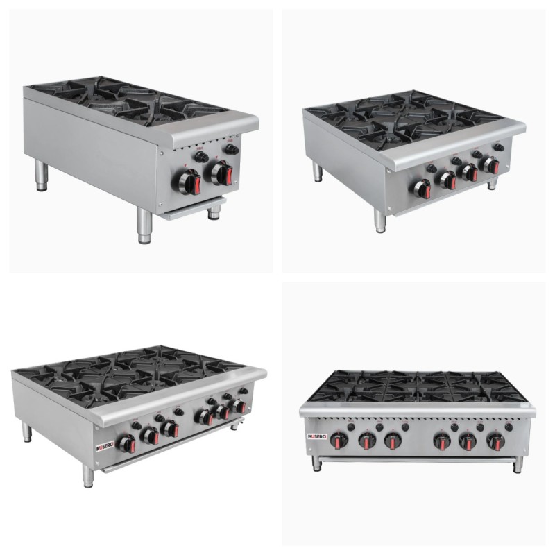 (HP12-MF) 2 Burners LPG / Natural Gas Range Commercial 3/4 NPT Stainless Steel CE Certified