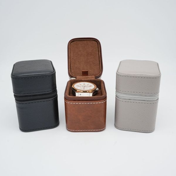 Customized Small Watch Boxes Black / Brown / Grey Single Watch Box Recyclable