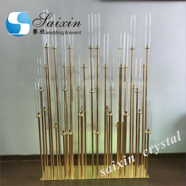 wholesale floor standing metal candle holders for event decor