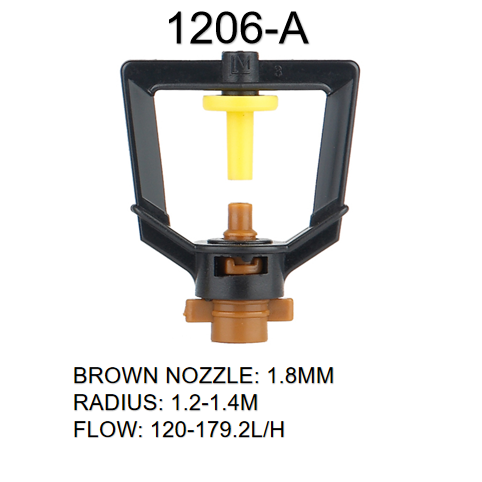 Rotating Sprinkler for Nursery Irrigation Endurable and Refractive Atomization Design
