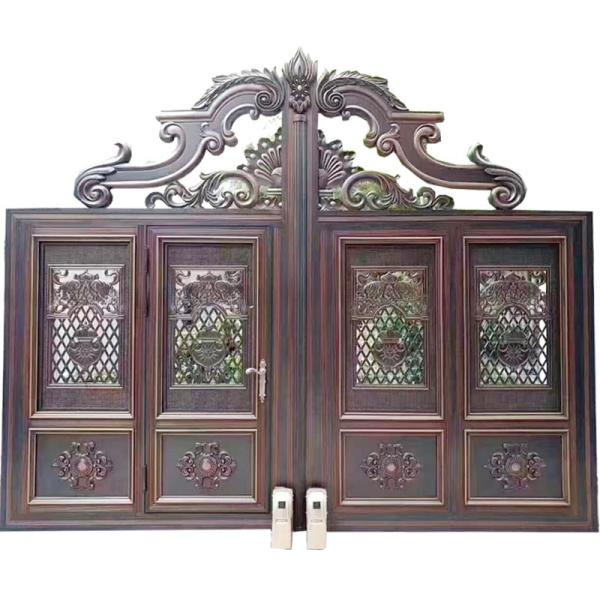 Pared compuesta de aluminio cerco puerta de seguridad eléctrica OEM ligero