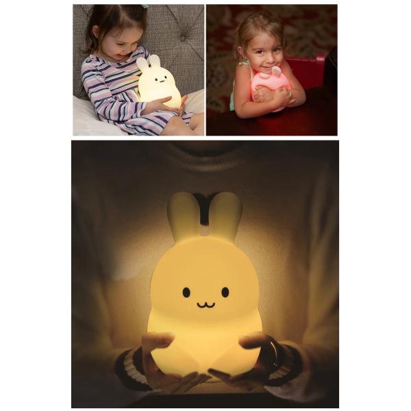 0.8W 3000k Bunny Silicone LED Night Light For Easter Gift Nursery