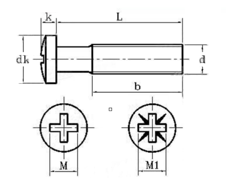 Стандартные крепежные детали Нержавеющая сталь Phillips Винты с овальной головкой DIN7985