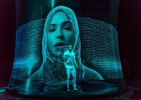 Gauze Fabric Holographic Projection Film que anuncia a tela do holograma do projetor do espaço livre 3D