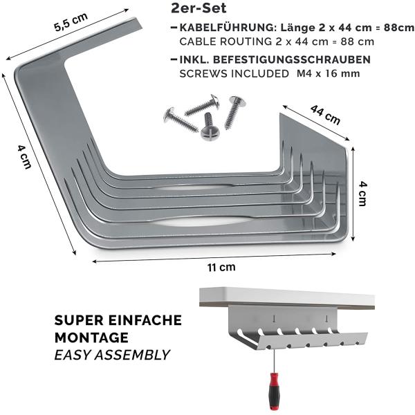 Gestion des câbles sous bureau pour les tables de bureau Dites bonjour à un espace de travail sans encombrement
