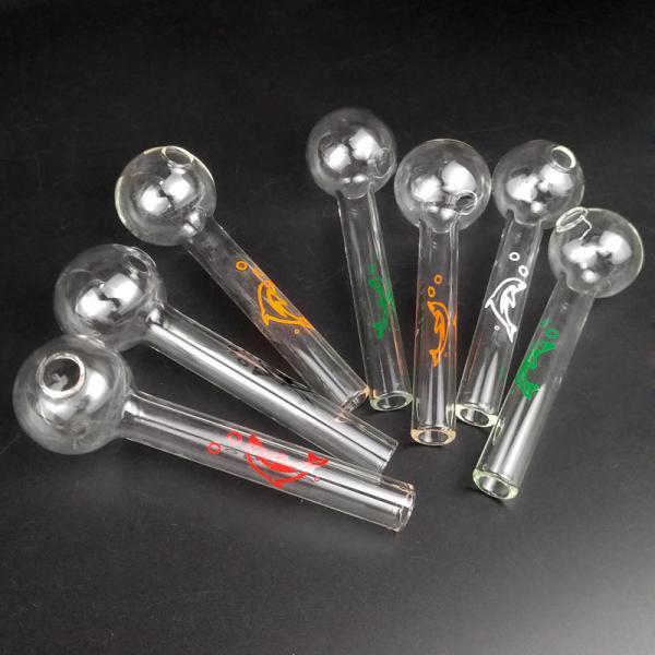Great Pyrex Glass Water Pipe , Hand Blown Clear Glass Oil Burner Bong