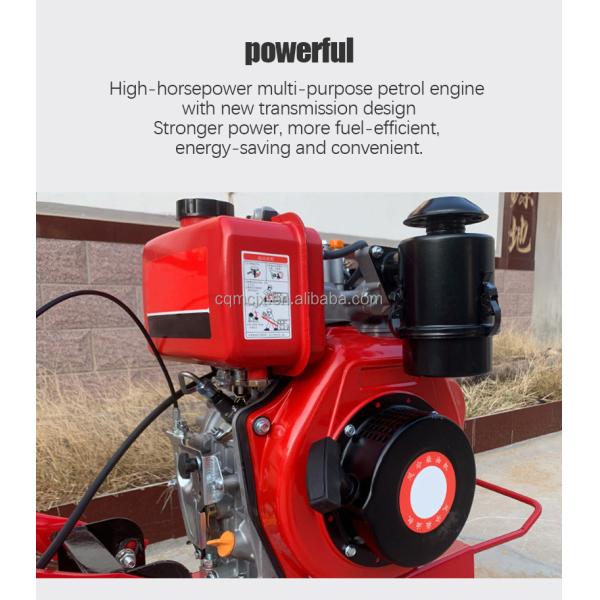 Gasoline Power Type Mini Self Propelled Power Tiller Cultivator with 160x80x55cm Size