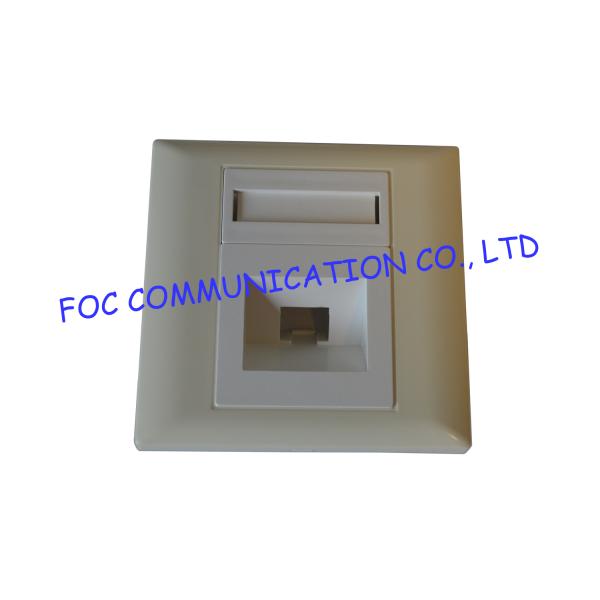 White / Ivory ABS / PC Plastic 1 Port SC Wall Plate Outlet 86 mm X 86 mm