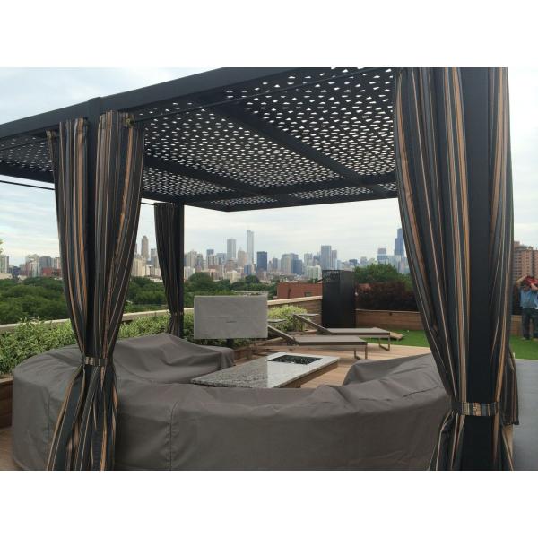 Современная алюминиевая садовая пергола звукоизоляционная наружная алюминиевая беседка легкая