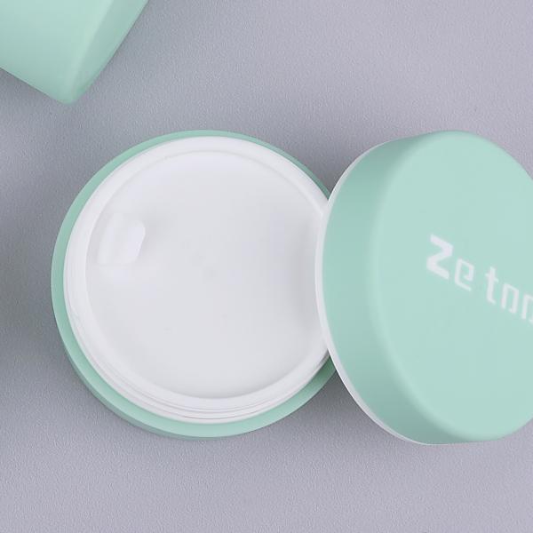 Two Color Empty Plastic Cosmetic Jars 50ml Eye Cream Jar With Customized LOGO Cap