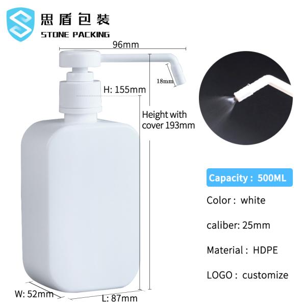 Acid Etch 500ml Plastic Pump PET Spray Bottles For Clean Liquid