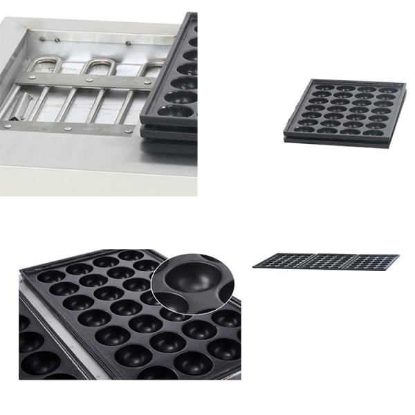 Three Plate Countertop Non-stick Fish Pellet Snack Equipment for Hotels and Restaurants