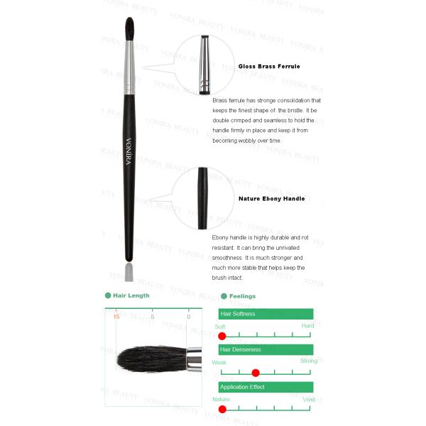 Ultra Soft Gray Squirrel Hair Luxury Makeup Brushes With Ebony Wood Handle