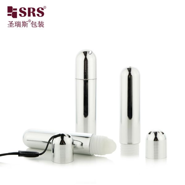 RPPG 25ml Cute Empty Green Colored Roller Bottle PP PCR Plastic Container With Plastic Roller Ball For Hair Serum