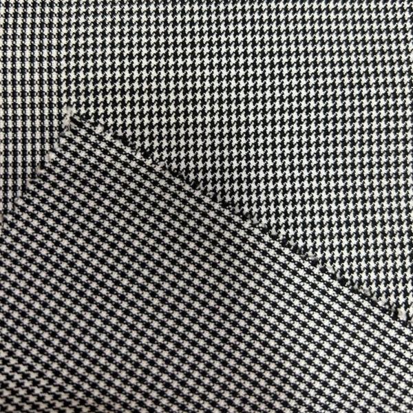 Polyester Rayon Spandex Bird Check Yarn-Dyed Fabric for Garment
