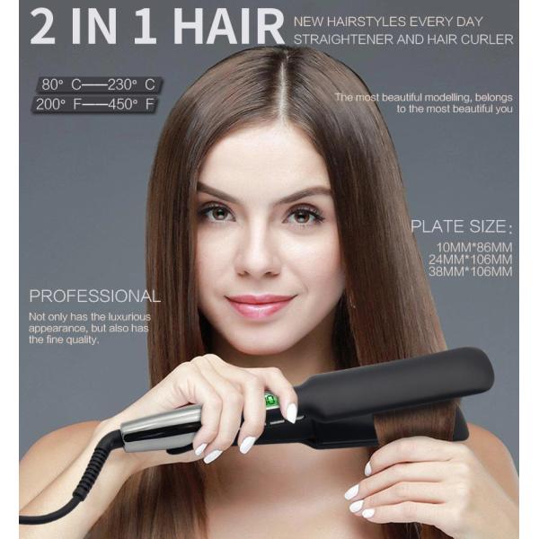 Регулируемый раскручиватель волос плиты температуры AC100V 38mm керамический для людей