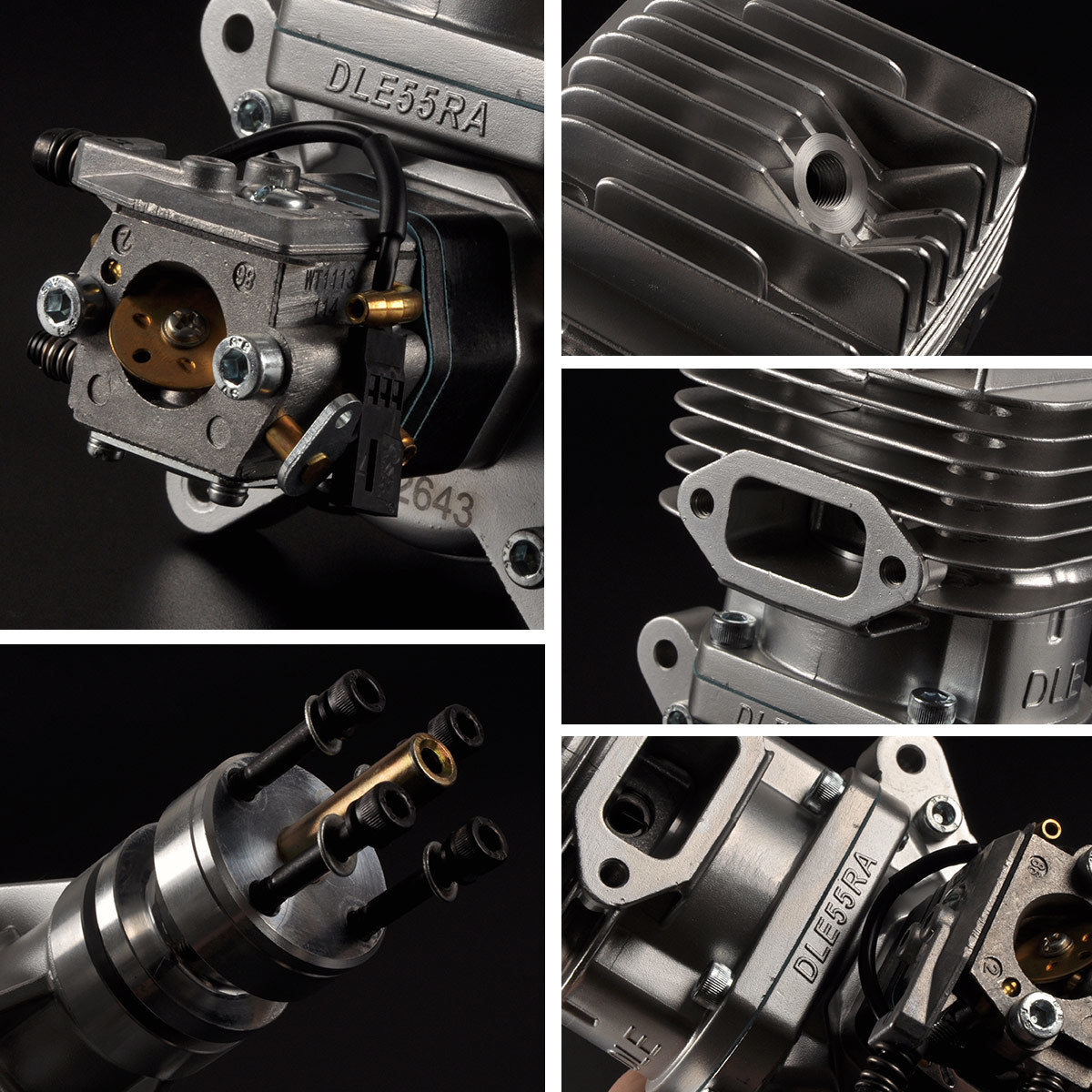Factory Outlet DLE Gasoline Engine Single Cylinder 2-Strokes 55RA For CC RC Model Airplane