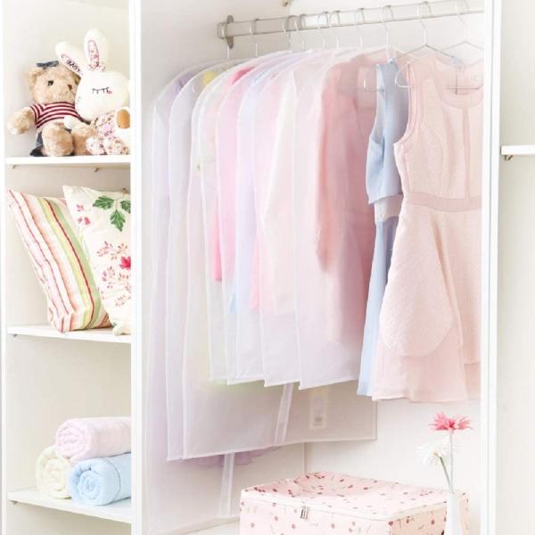 Zipper Suit Clear Garment Bags PEVA Material Dress Coat Clothing Storage