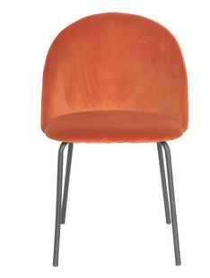 Compact Ergonomic Orange Velvet Dining Room Chairs For Banquet