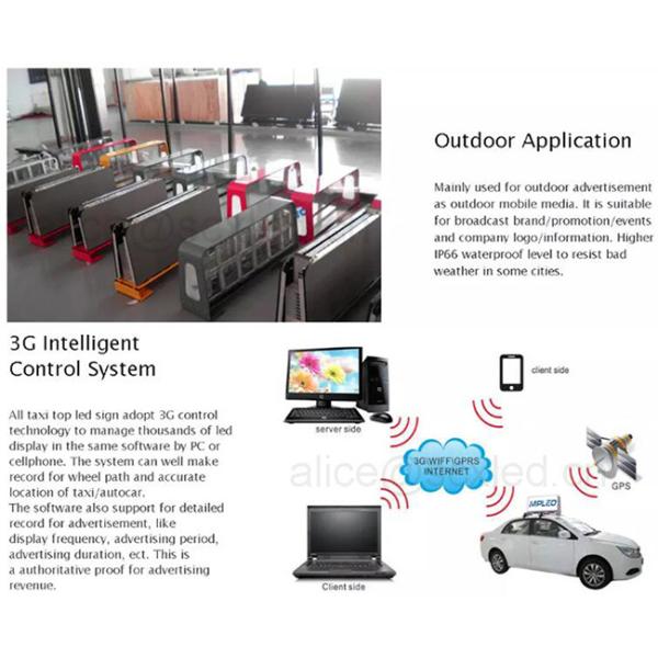 П5 делают приведенный Ип65 Мовинг дисплей водостойким такси вагона управления знака 4Г 3Г приведенный крышей