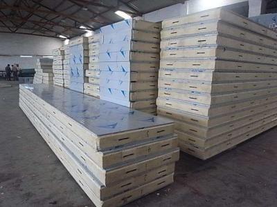 Panneaux de mur de bâtiment en métal de polyuréthane de PVC d'unité centrale de preuve de tremblement avec l'acier inoxydable