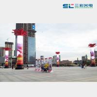 SMD P10 Display LED cilíndrico flexível de peso fino e leve para publicidade exterior