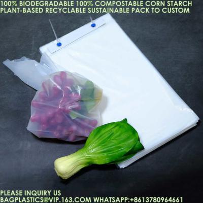 Eco-Friendly Recyclable Bag Corn Starch Compostable Beverage Bag 100% Biodegradable Vegetable Fruit Pouch Bags