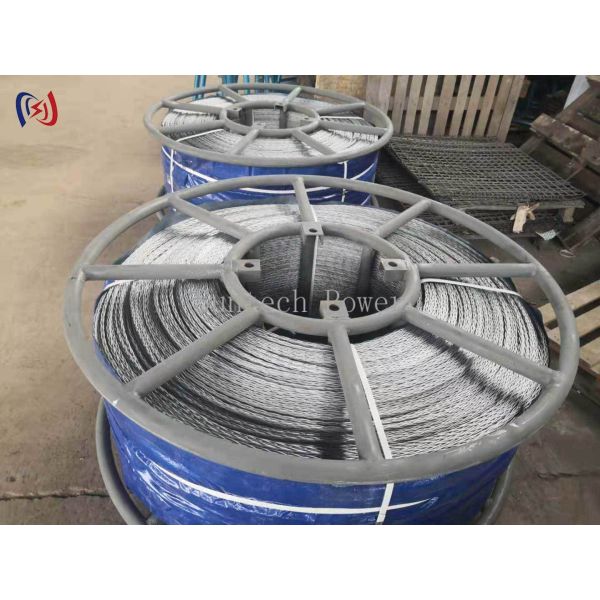 Anti-Twisting Braided Steel Rope 12 Strand 9-42mm Galvanized for Power Line Stringing