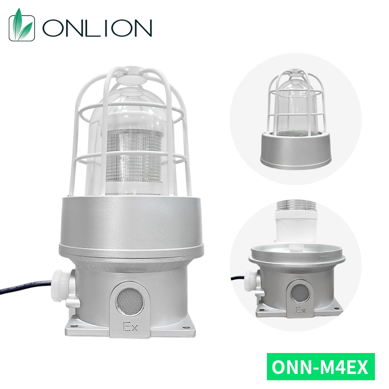 ONN-M4EX IP66 Explosion Proof LED Signal Tower Light Aluminum Alloy Industrial Signal Light With Buzzer