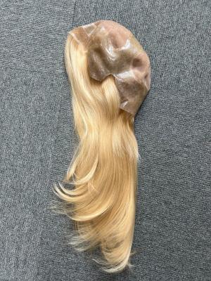 Perruques médicales naturelles en silicone, blondes, pour la perte de cheveux médicale