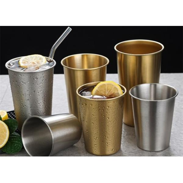 Золотая 304 аттестация чашки 8.2/9.3cm нержавеющей стали SGS/ISO9005