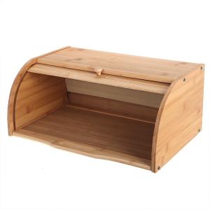 BAMBOO Bread Box Bins One Layer Food Containers Big Drawer Storage for Home
