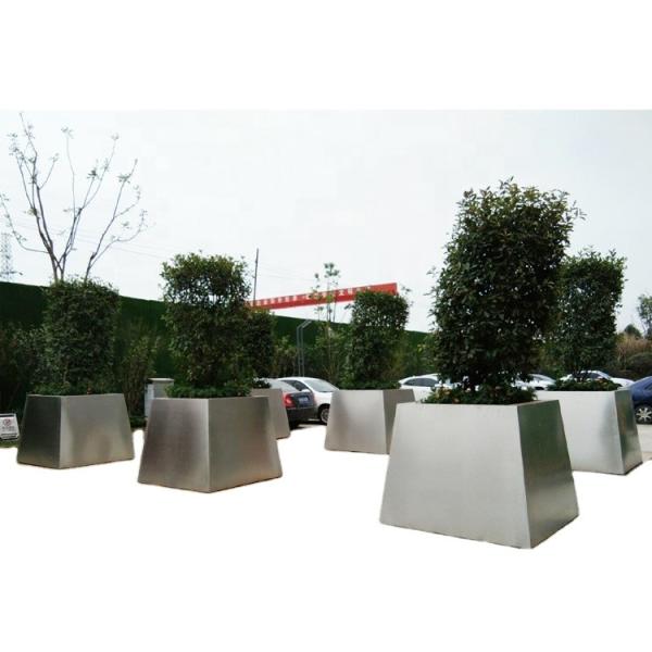 Square Thickness 5mm SS304 Garden Metal Flower Pots