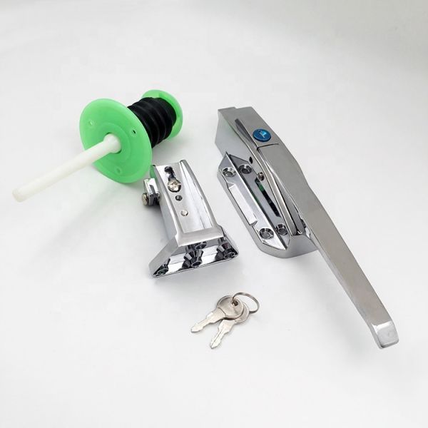 zinc alloy die-cast housing and cylinder hardware key refrigerator lock with plastic push rod