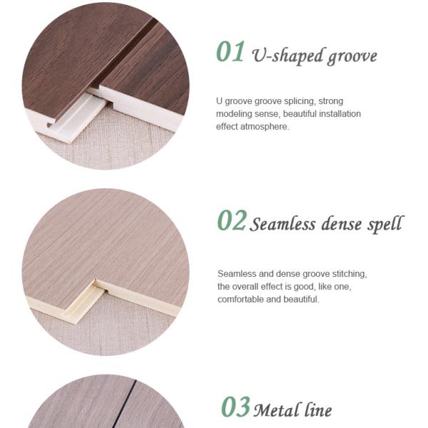 Офис крытое WPC прорезал панель стены облицовки древесины влагостойкую