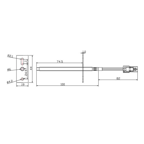 Датчик температуры печи DG32-00002B PT1000 ряда Samsung LG с кабелем 82mm