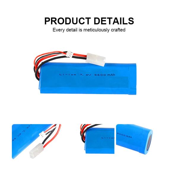 Перезаряжаемая 18650 литий-ионная батарея 7.4v 5600mah Литий-ионная батарея для электрики