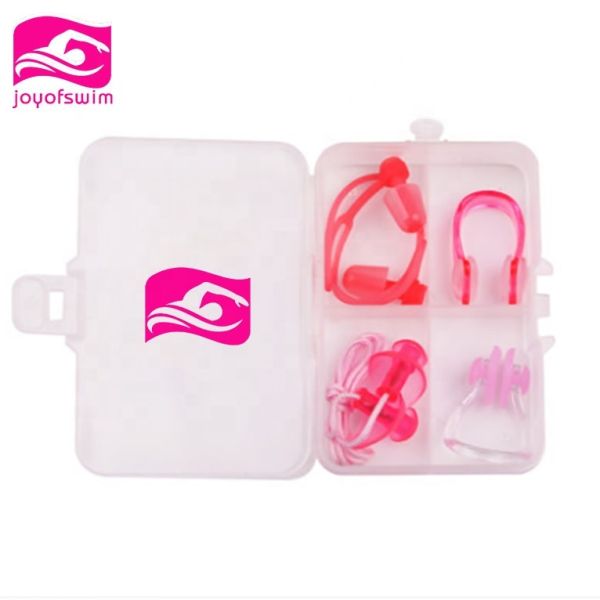 Waterproof Swimming Nose Clip And Ear Plugs Set Reusable Gear 4 Piece
