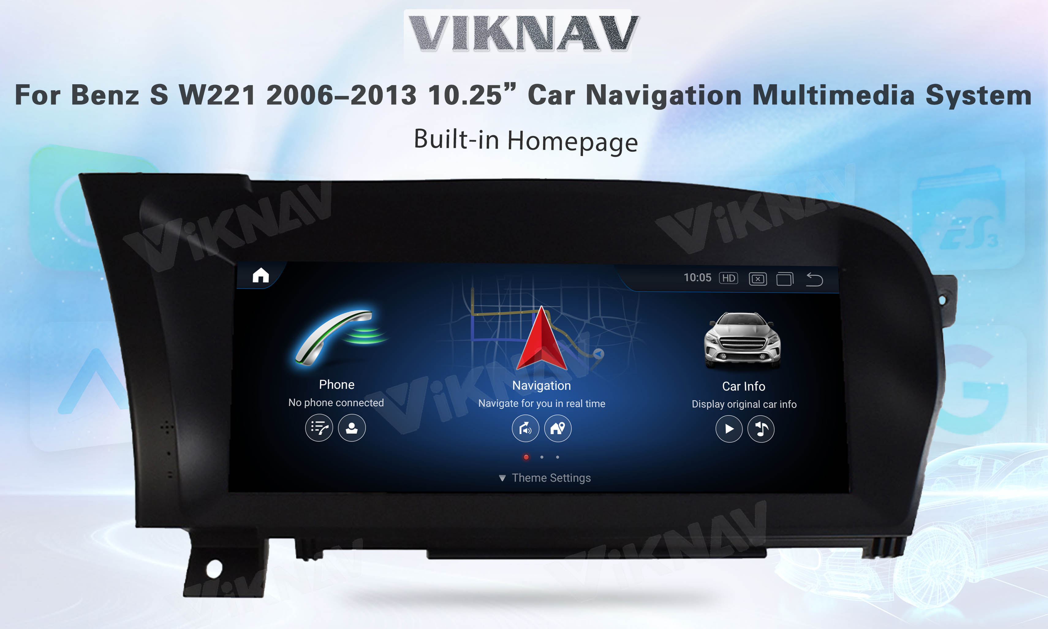 Mercedes Benz S CLASS W221 Android Screen 2006-2013 Мультимедийная навигация по GPS