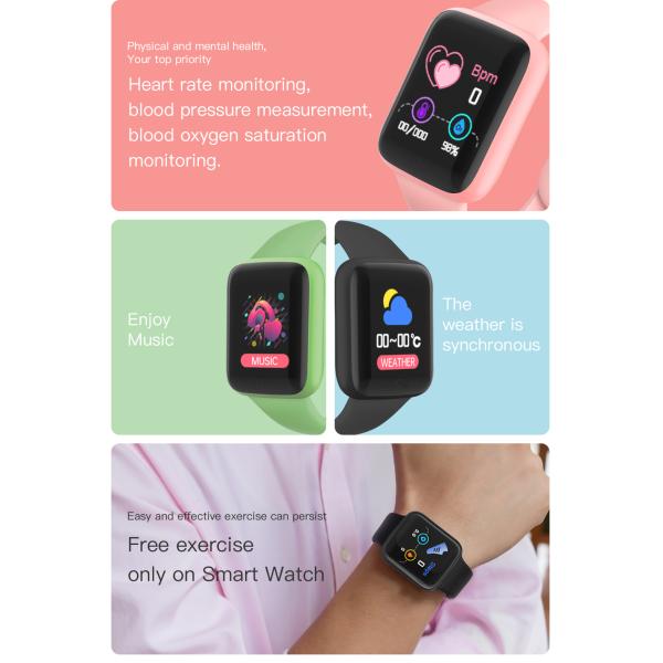 50mAh IPS Fitness Tracker Smartwatches Touch Screen BLE4.0 75H Standby
