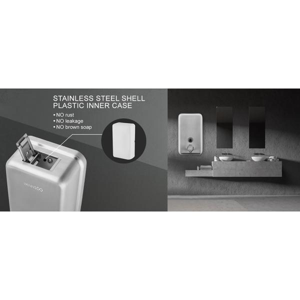 Handwash Commercial Soap Dispenser Wall Mount Stainless Steel Foam Soap Dispenser 37OZ