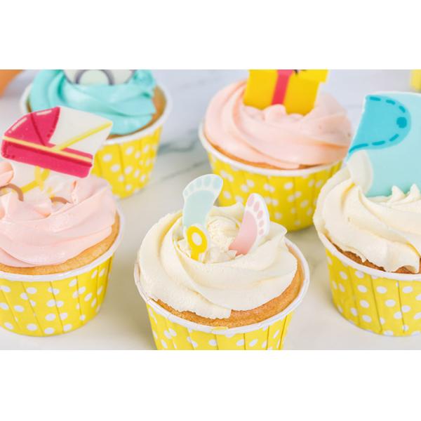 moule de silicone de vêtements de bébé de 2MM, moules blancs de chocolat de cuisson de pieds de bébé